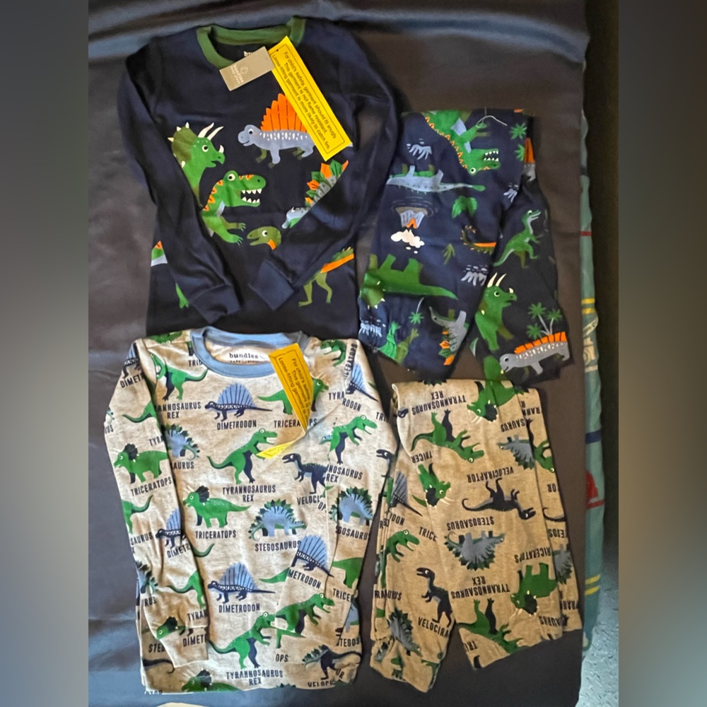 Two sets of bundles Baby Place Dino Dinosaur PJs size 4T